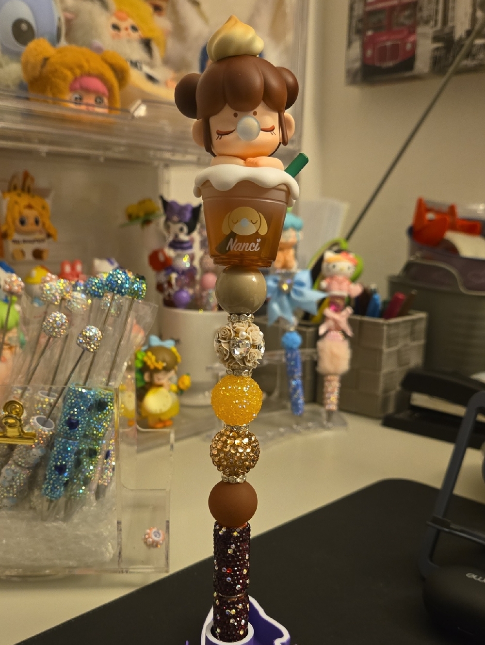 Authentic  Nanci Topper Collectable/ Beadable Handmade Pen.